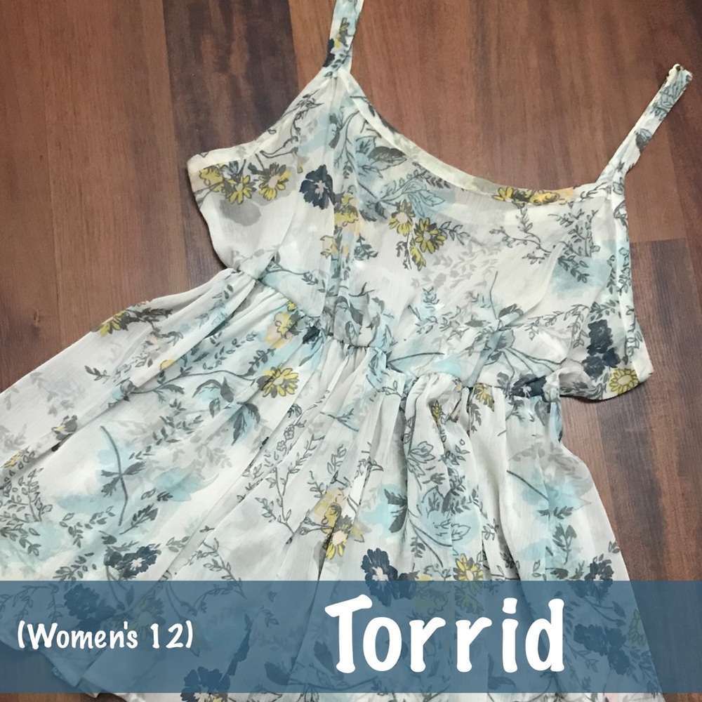 Torrid Floral Sheer Tank Top