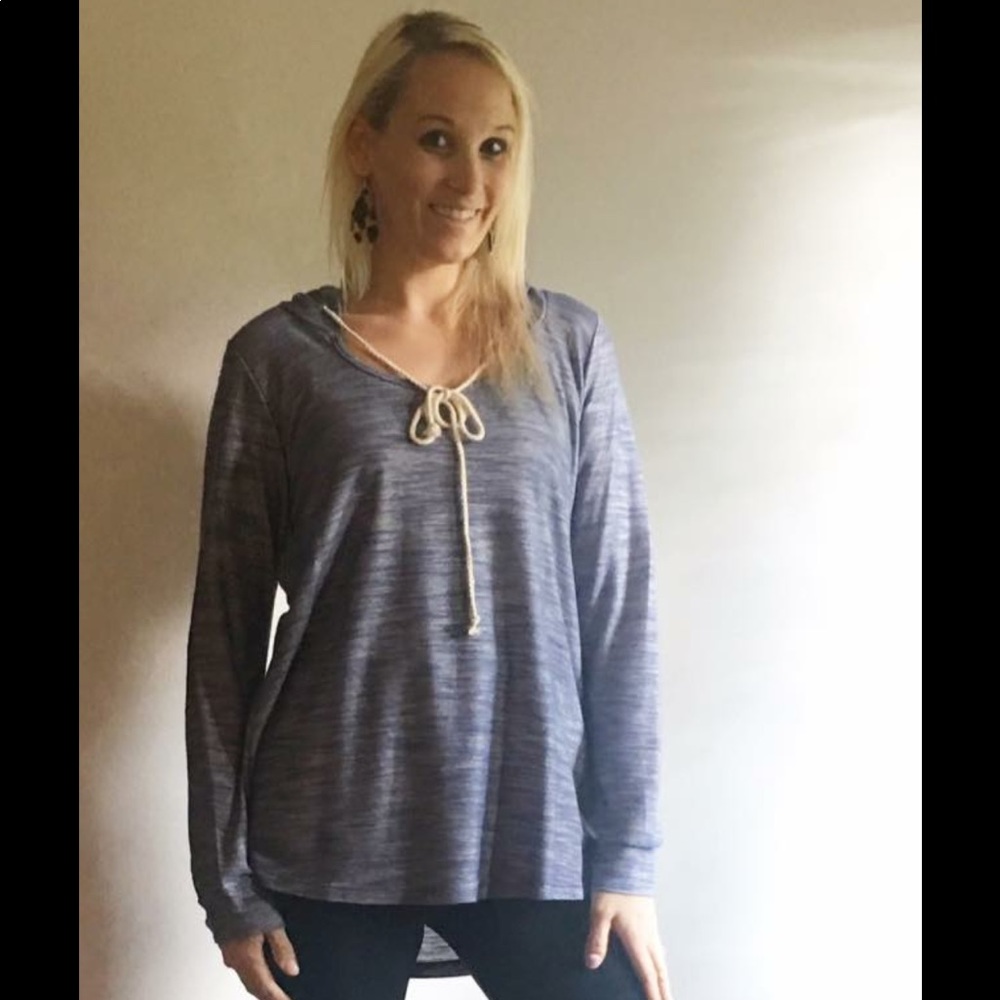 Blue hi low pullover Cardigan bnwt