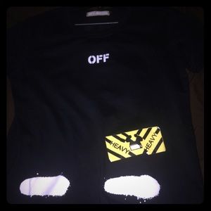 Off-white spray stripes tee