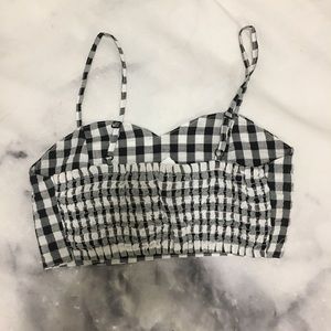 LF Tops - SOLD LF Gingham Sweetheart Crop Top LF Tops - SOLD LF Gingham Sweetheart Crop Top
