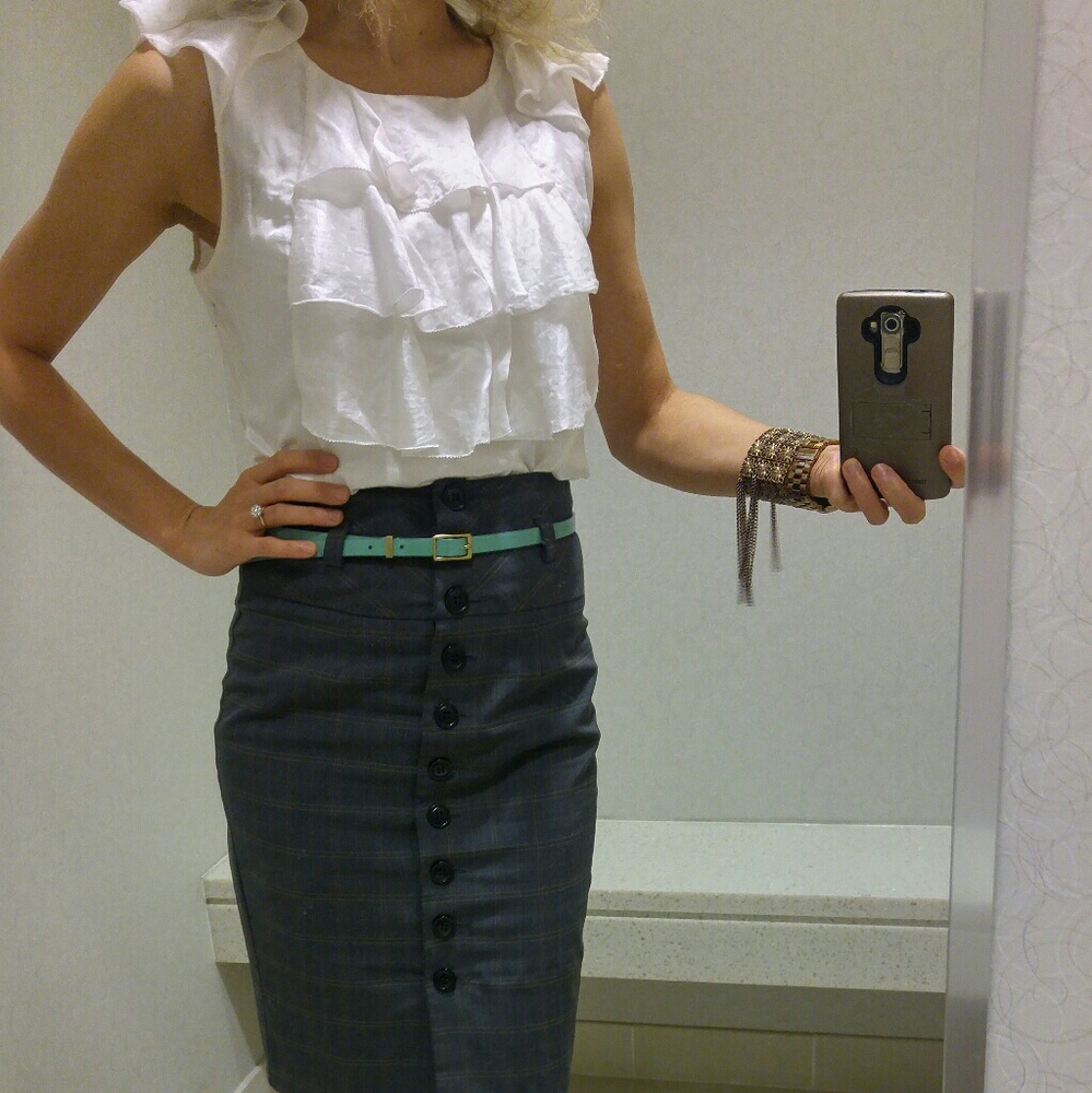Anthropologie LEIFSDOTTIR White Ruffle Blouse top