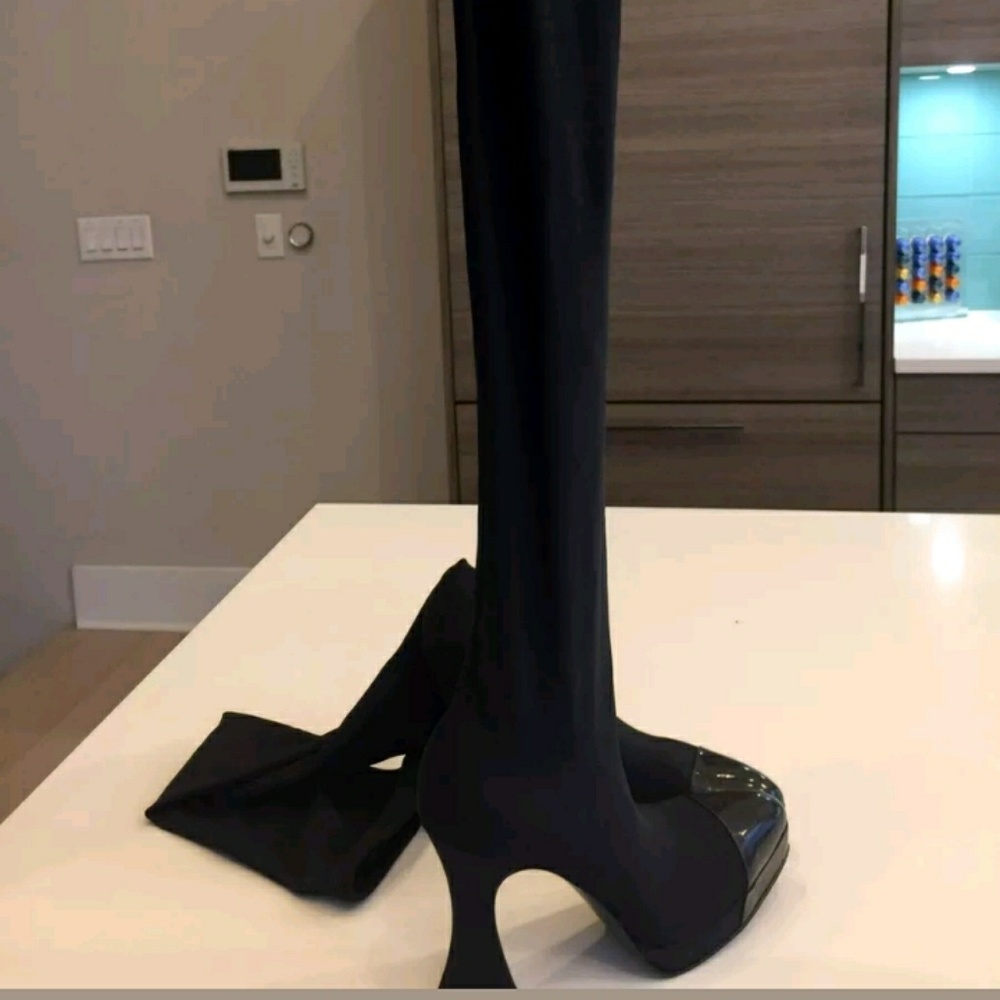 Chanel thigh high stocking boot. - Picture 3 of 3