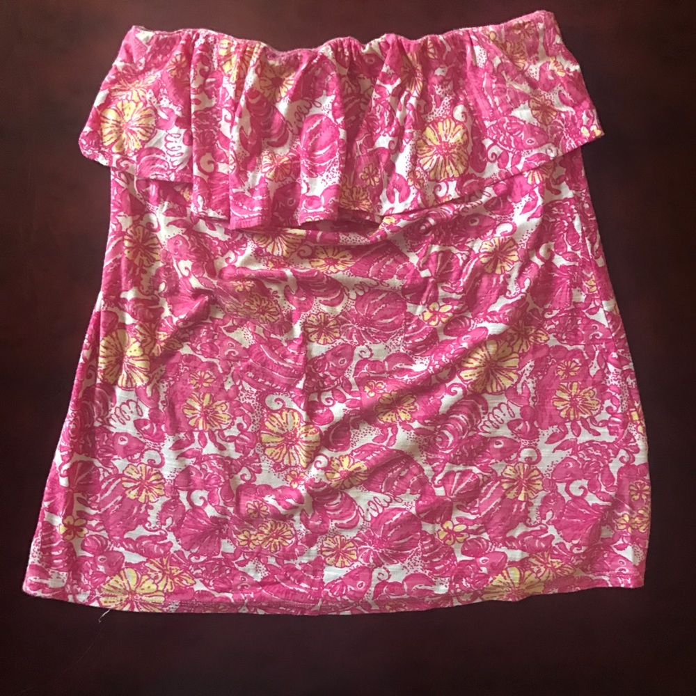 Lilly Pulitzer Wiley Ruffle Tube Top