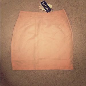 Woven Soft Suedette A Line Mini Skirt