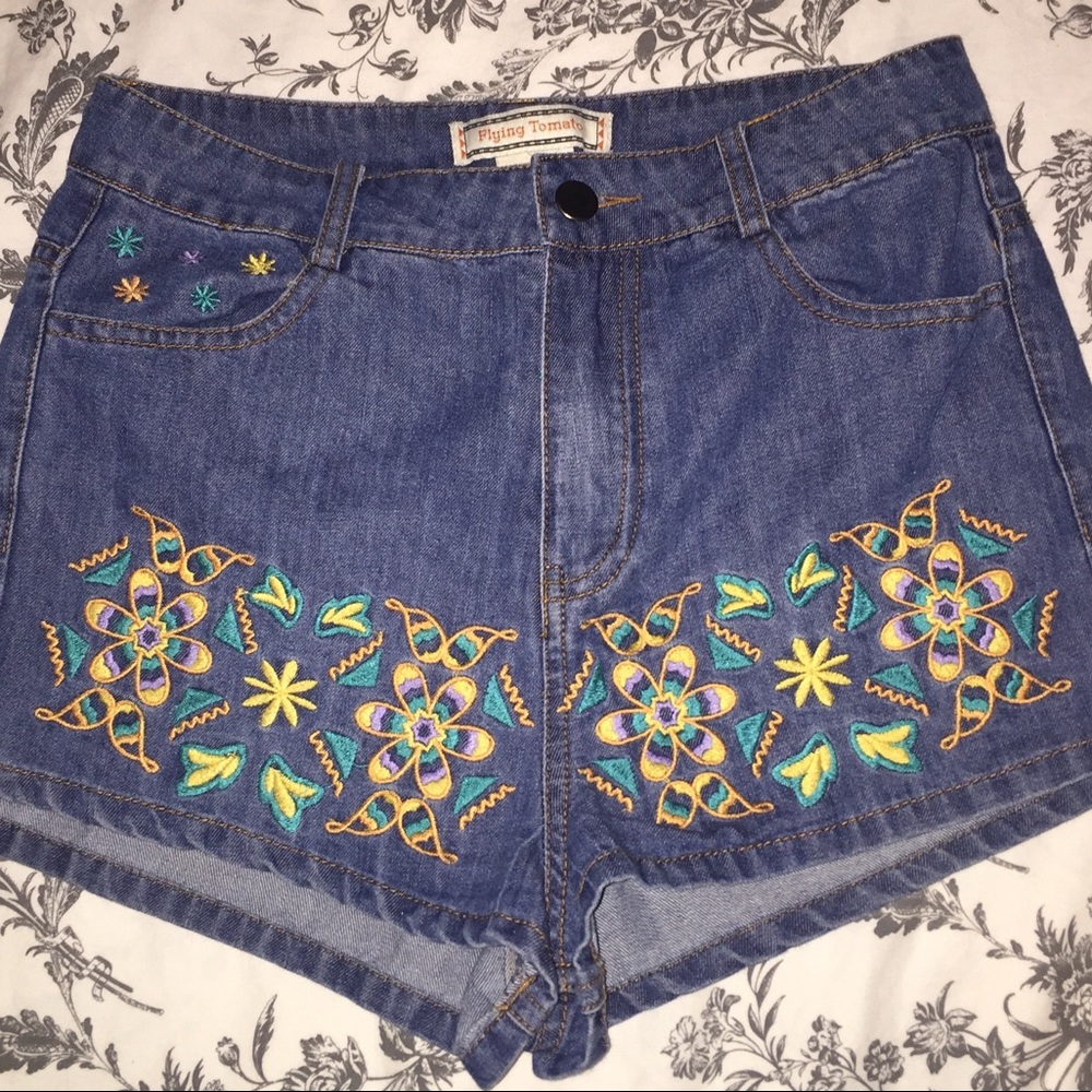 Embroidered Shorts