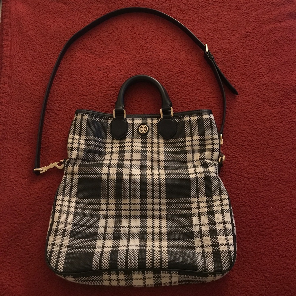 Authentic Tory Burch plaid crossbody