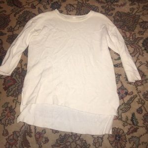 Forever 21 white sweater 3/4 sleeve