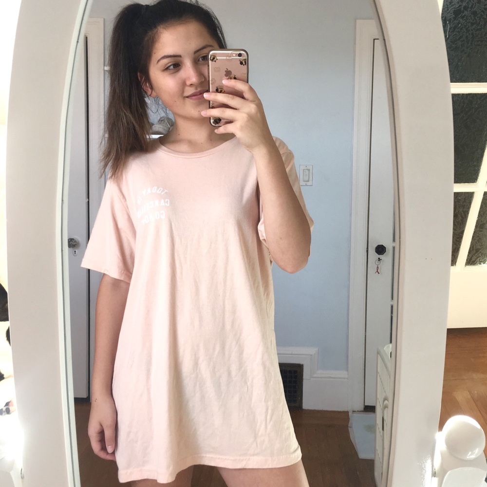 Peach T-Shirt Dress
