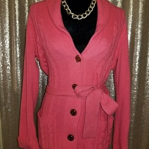 Cashmere Duster with Elbow Pads