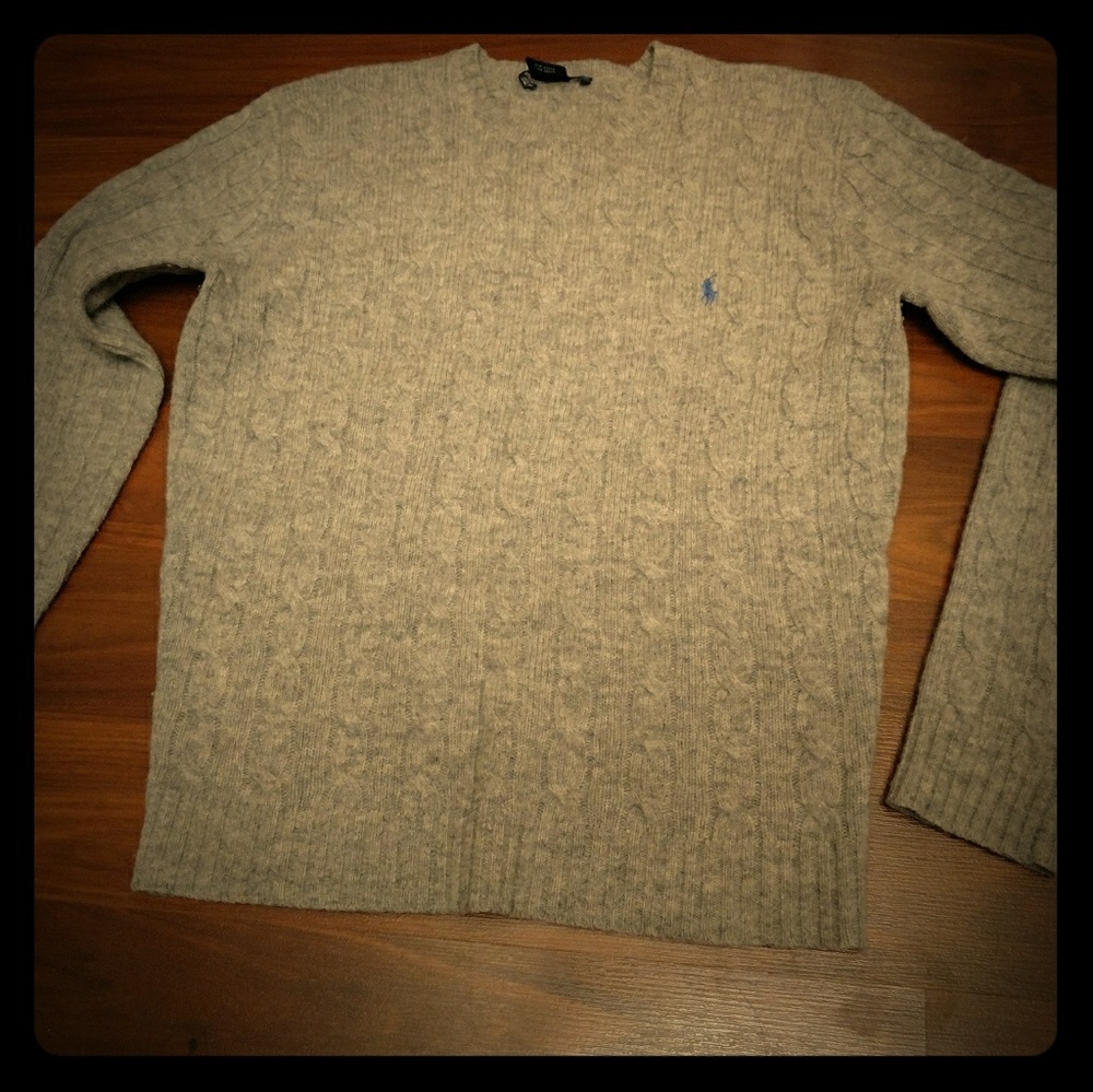 Ralph Lauren Sport Lambs Wool Woman's Sweater Gray