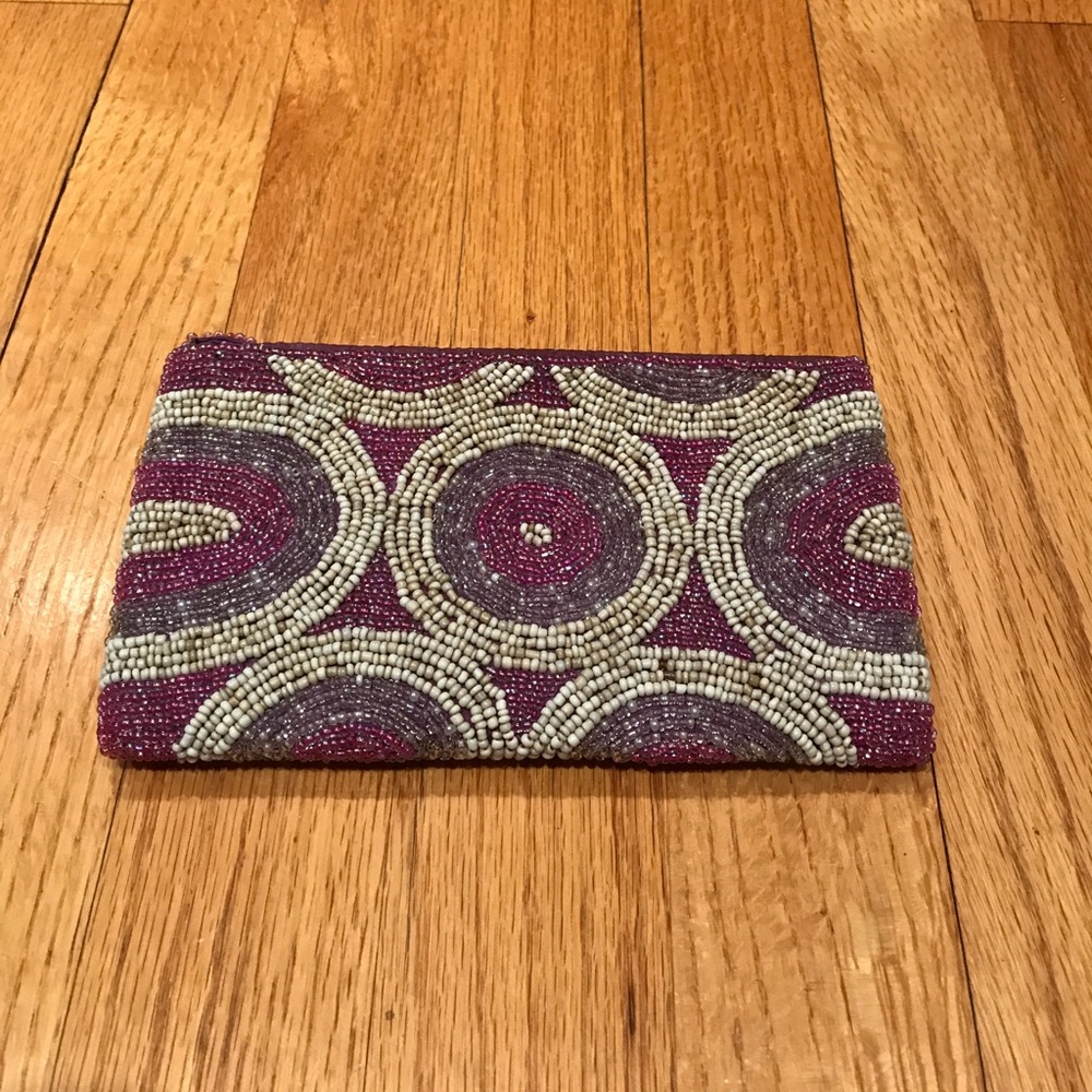 Hand Craft Beaded Small Pouch Wristlet