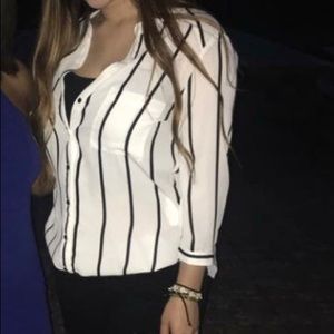 Black and white striped shirt