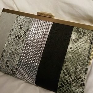 Rachel Roy snakeskin clutch