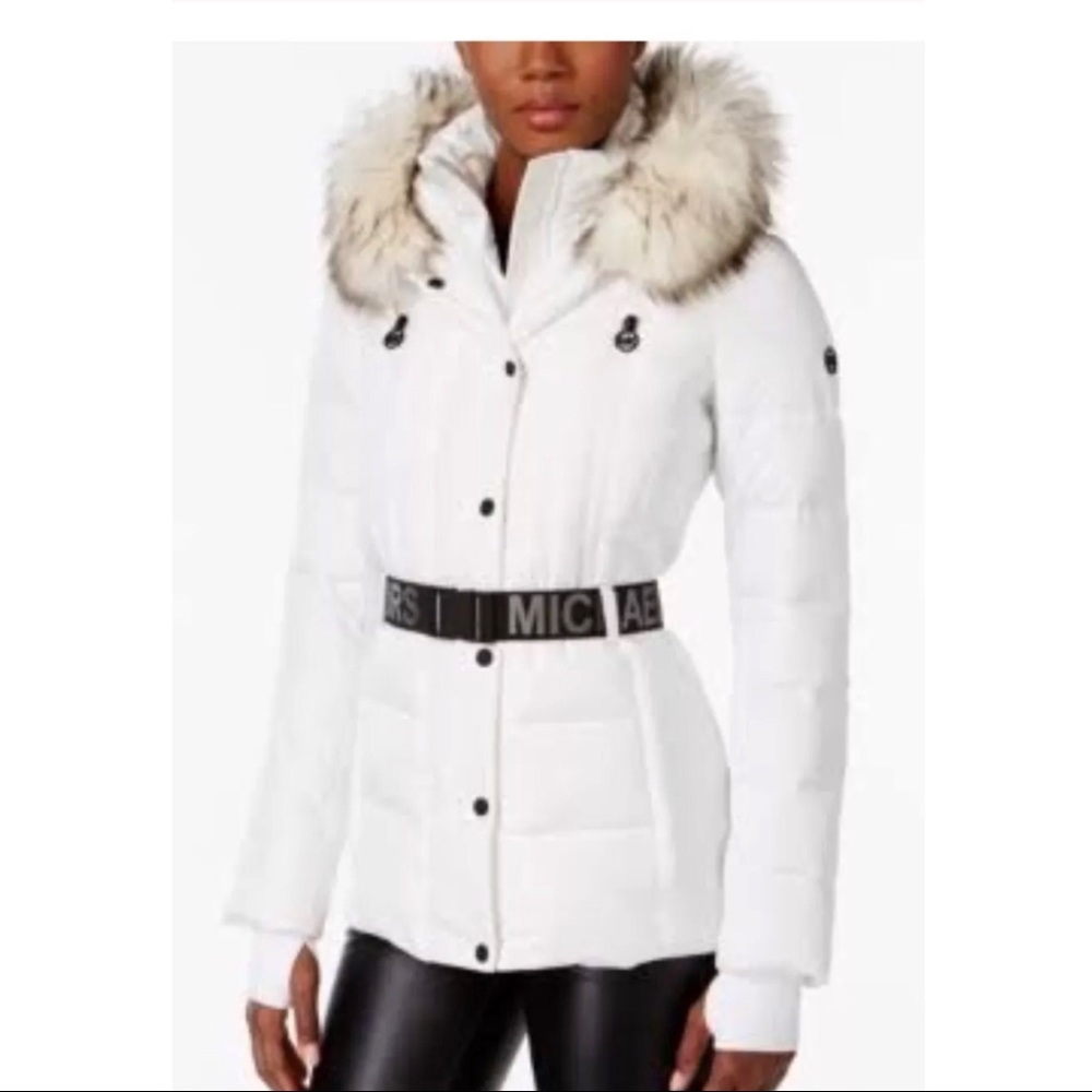 MK white puffer jacket