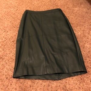 Faux leather pencil skirt