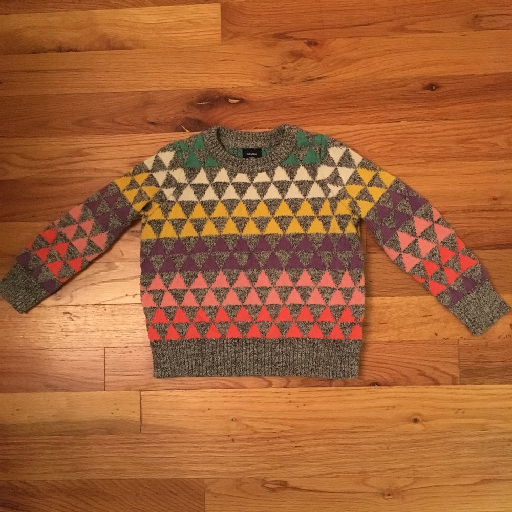 GAP sweater geometric design 2T