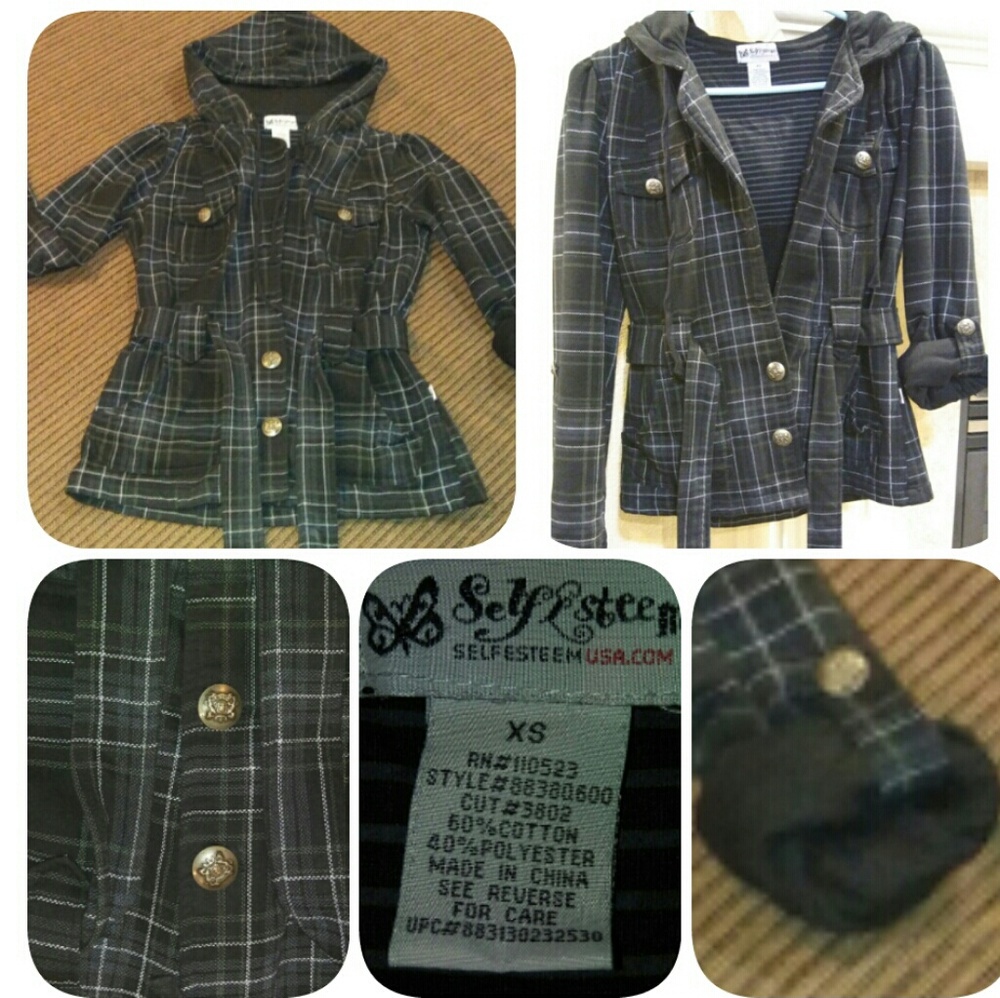 Plaid Jacket fits like Small