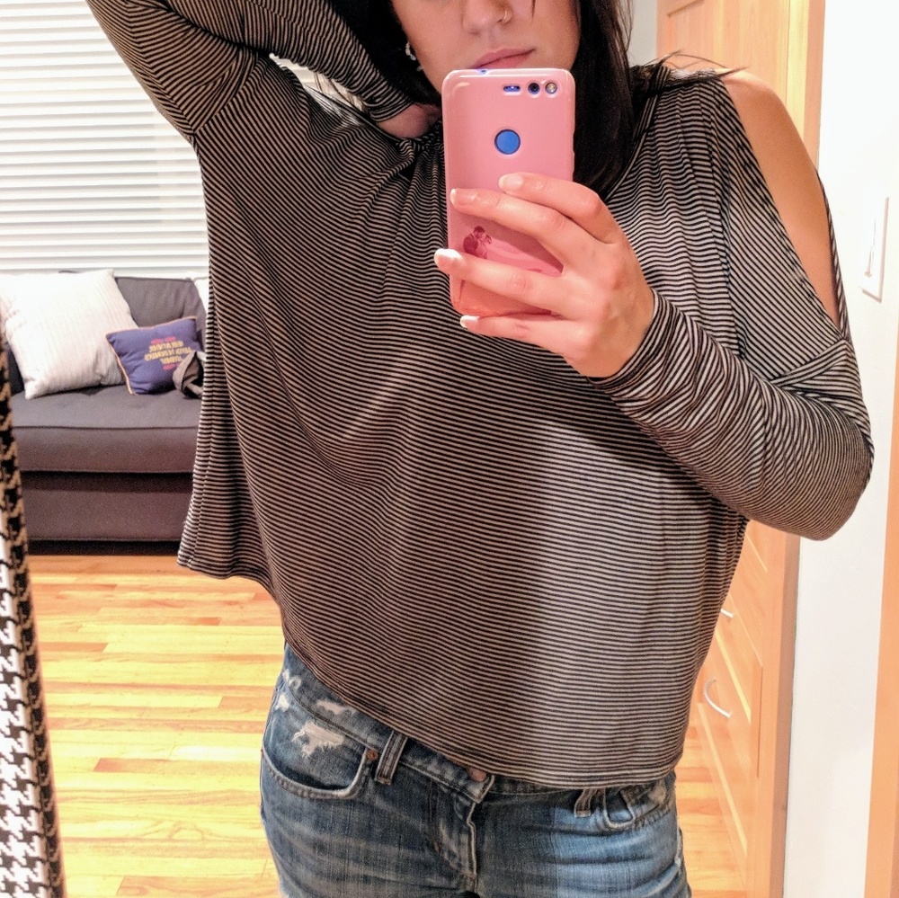 Project Social T Long Sleeve Cold Shoulder Tee - Picture 6 of 7