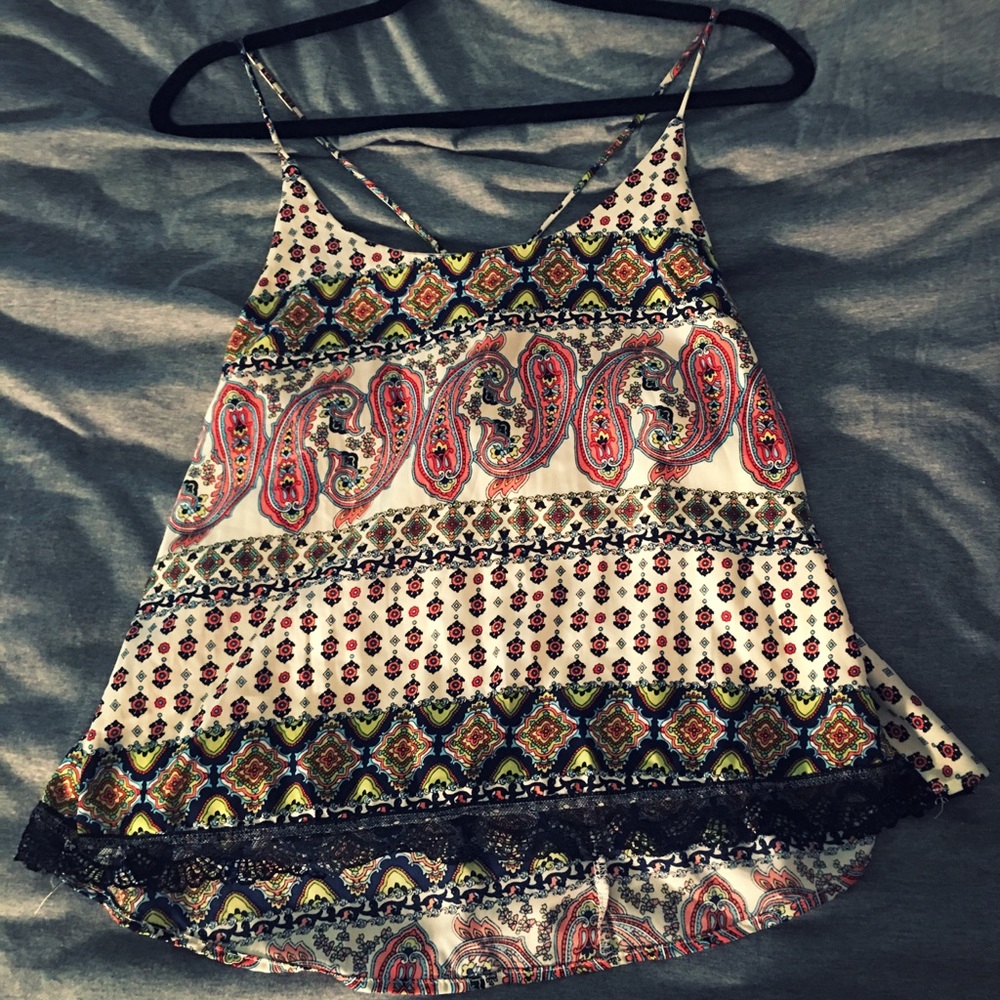 Forever 21 White Polyester Tank