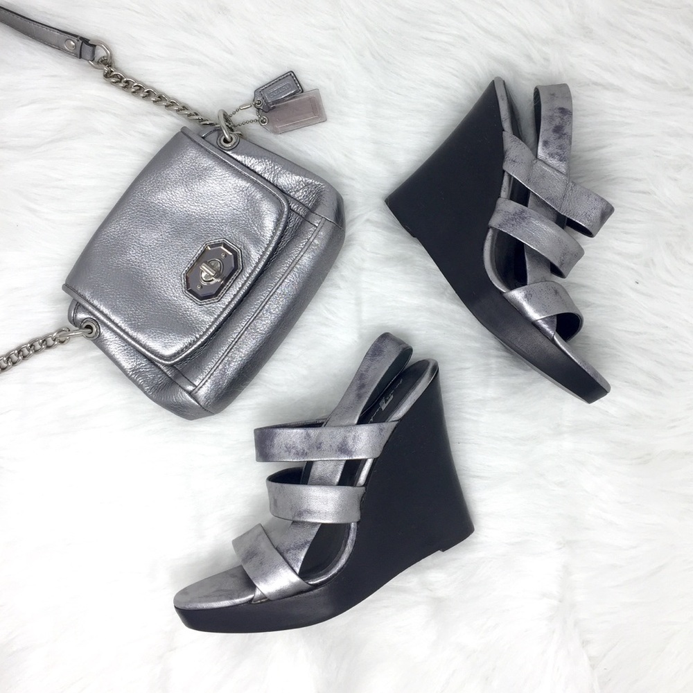 7 For All Mankind Wedge Sandals