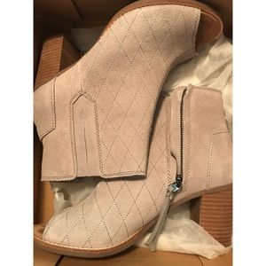 TOMS Peep Toe Gray Bootie