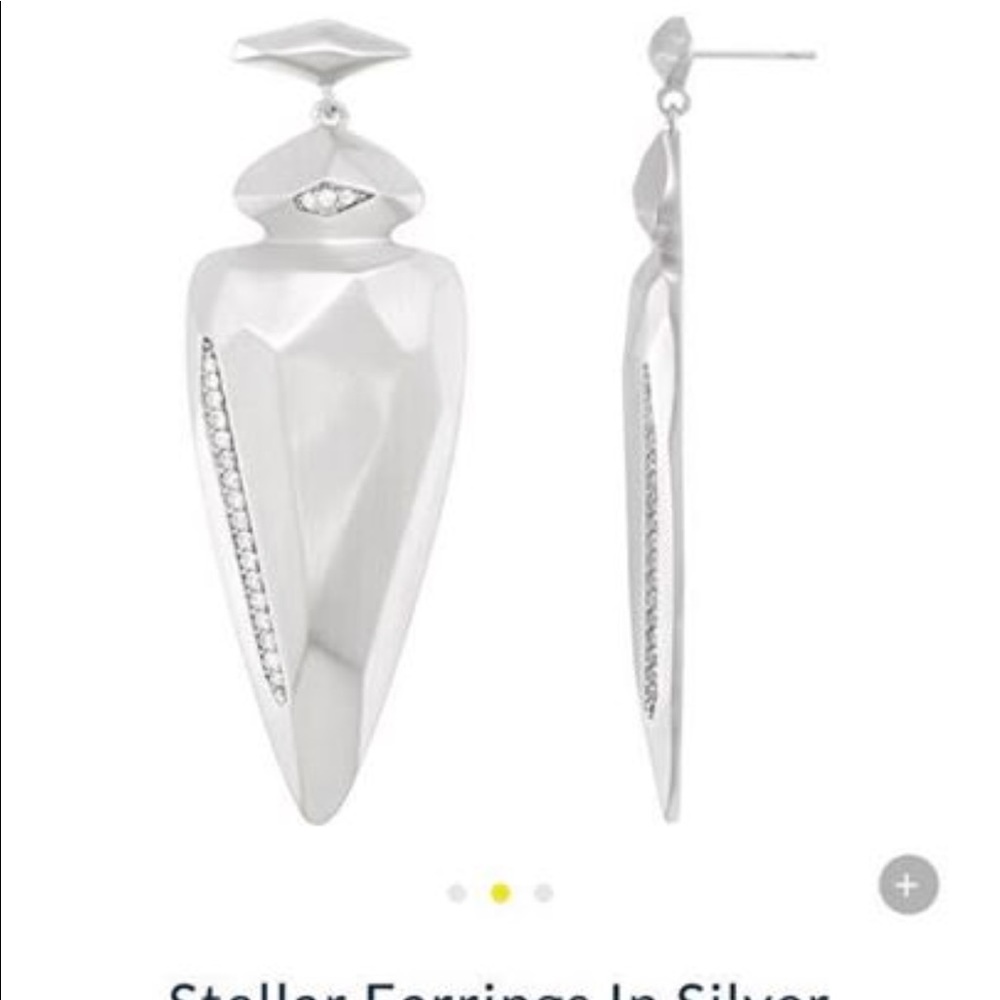 Kendra Scott silver Stellar earrings NWT