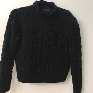Co Black beaded sweater size small