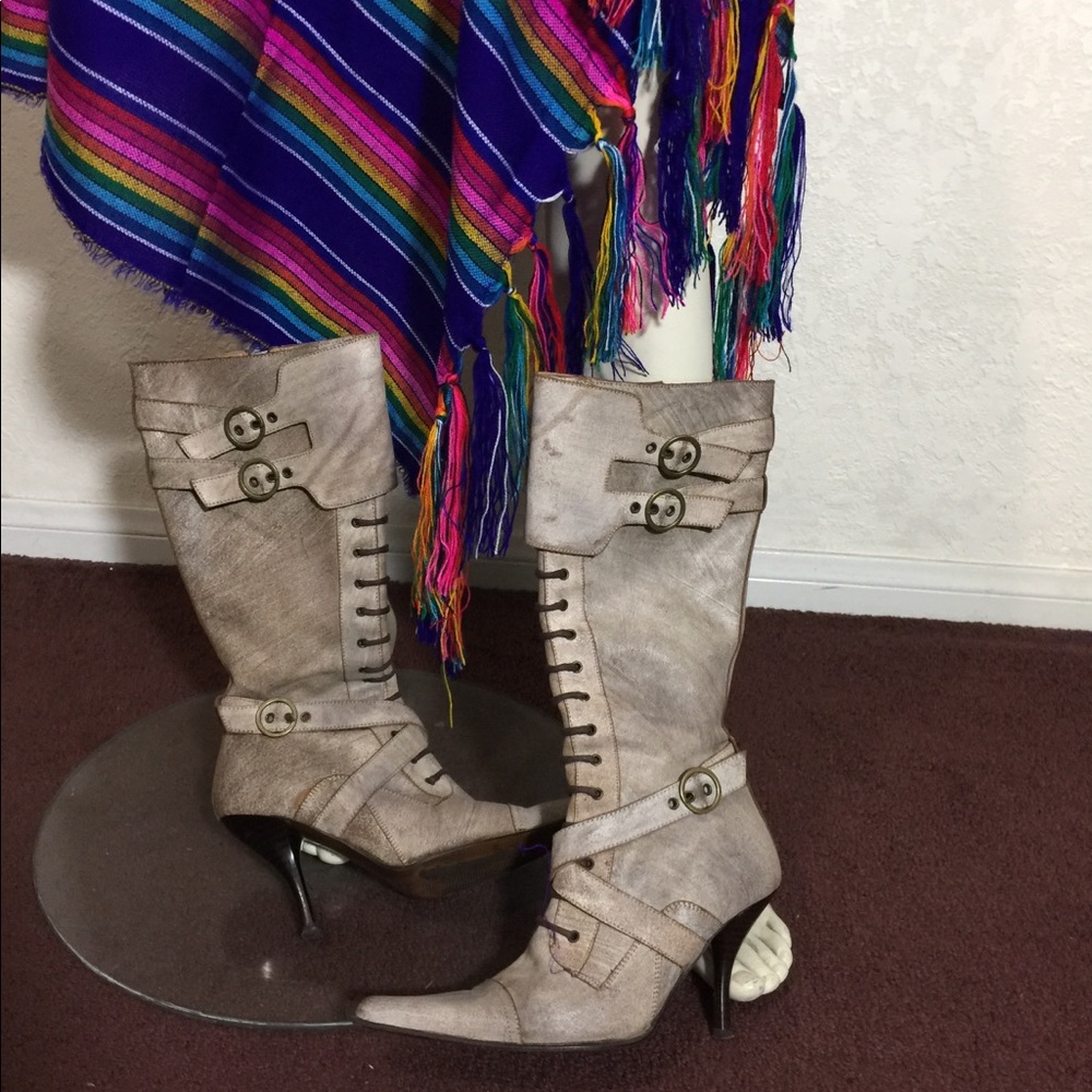 Leather boots