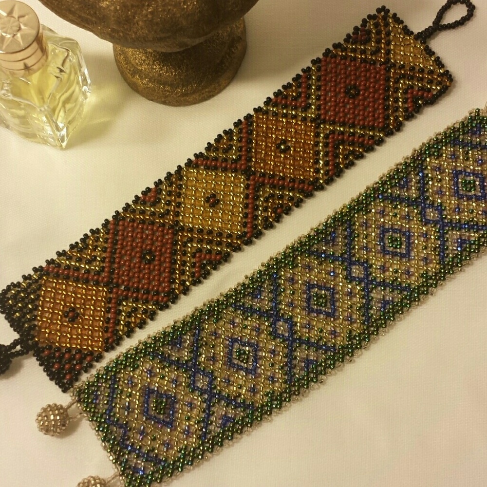 Beautiful handmade seed bead bracelets, Boho Chic!