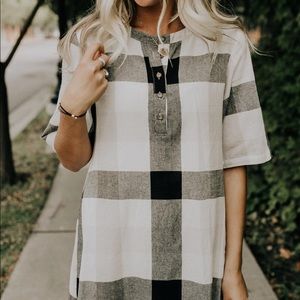 ROOLEE Buffalo Check Nursing Friendly Dress