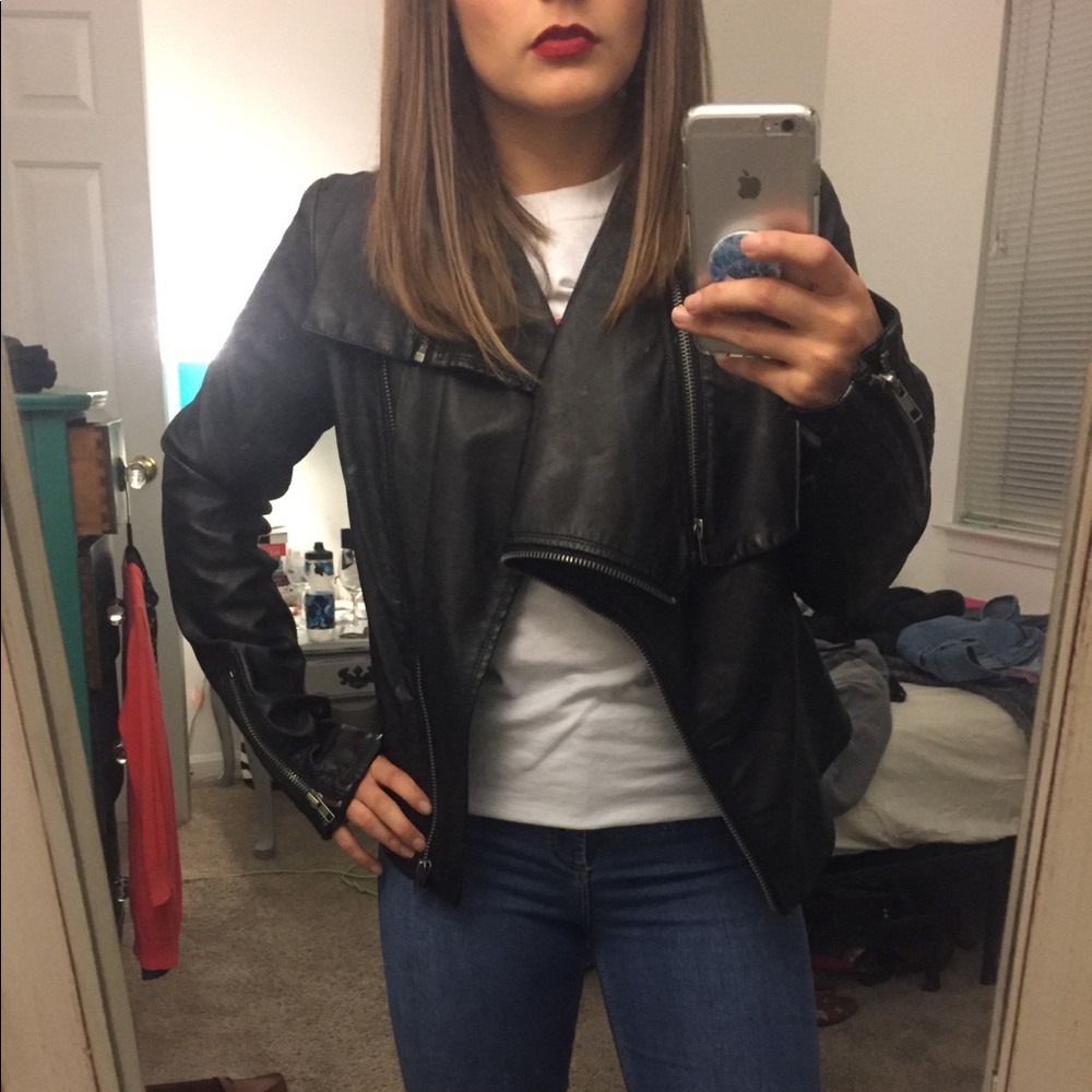 Vegan Leather Moto Jacket