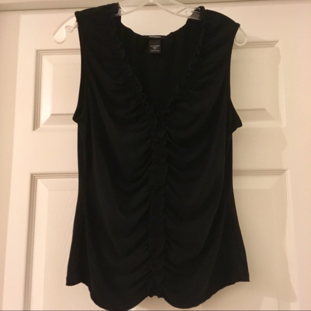 Express Ruched V-neck Tank Top