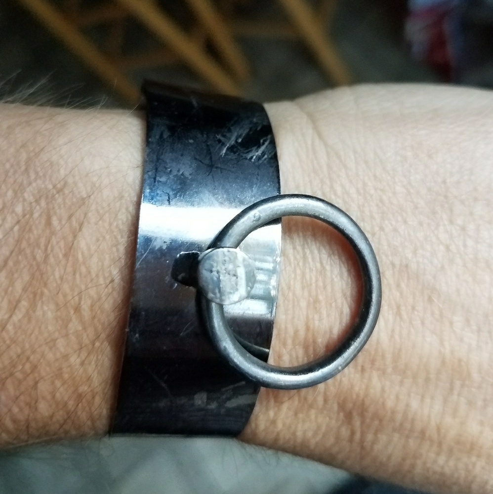 Cuff bracelet with hoop. BOGO FREE