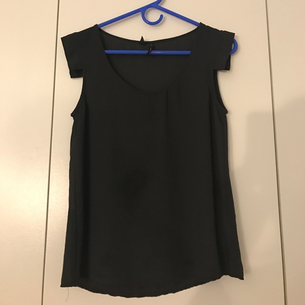 Dark grey/Black office blouse