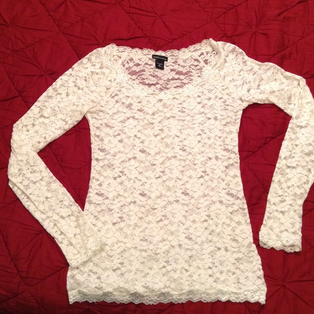 Beautiful, sexy VS long sleeve lace shirt!