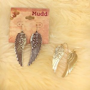 2 pairs Angel Wing Earrings