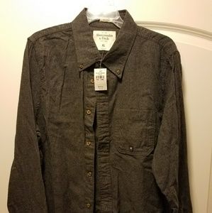 Abercrombie and Fitch Muscle Fit Flannel Gray