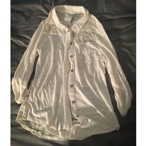 American Rag White Button-up Top
