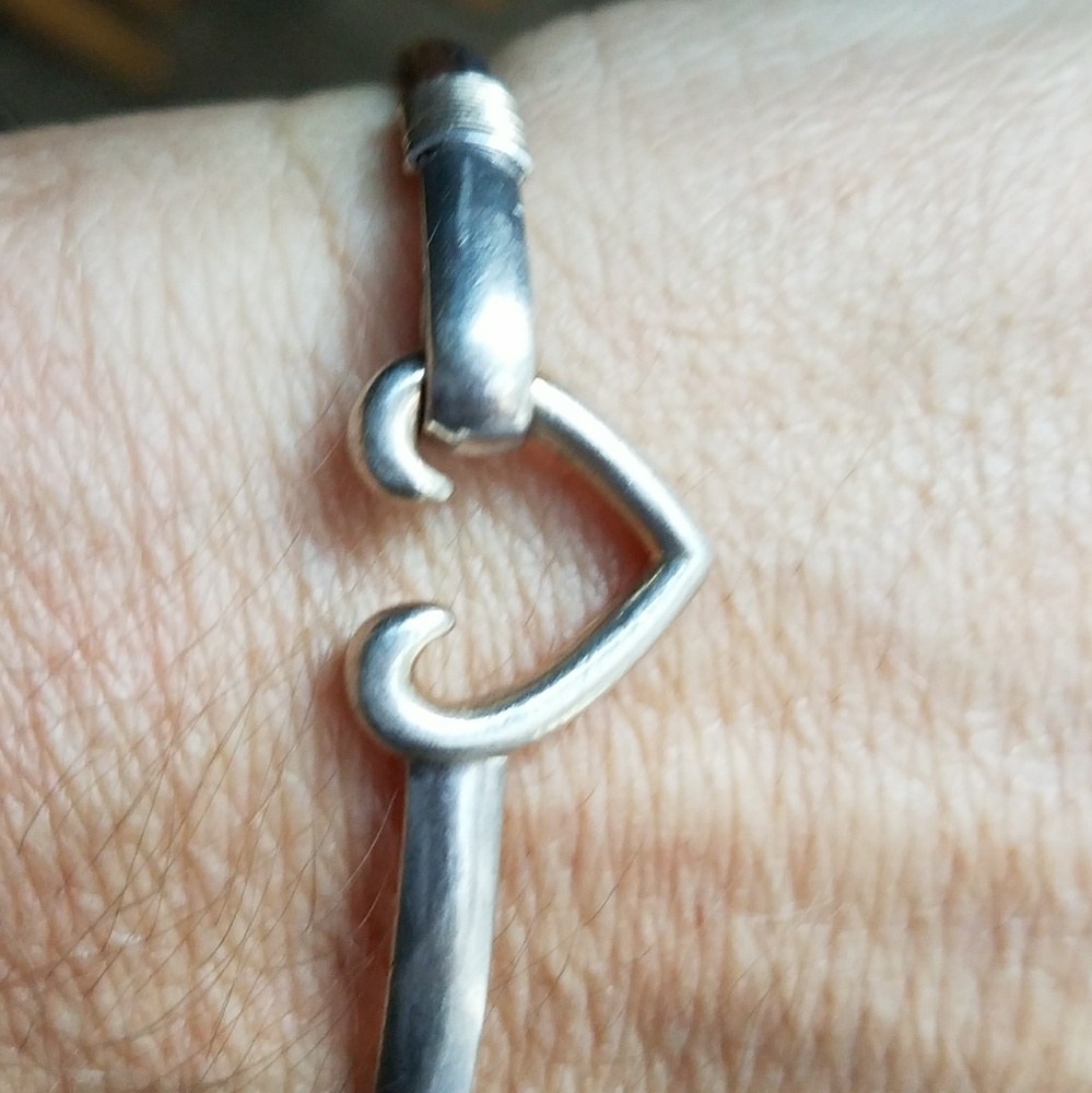 White solid gold cuff bracelet