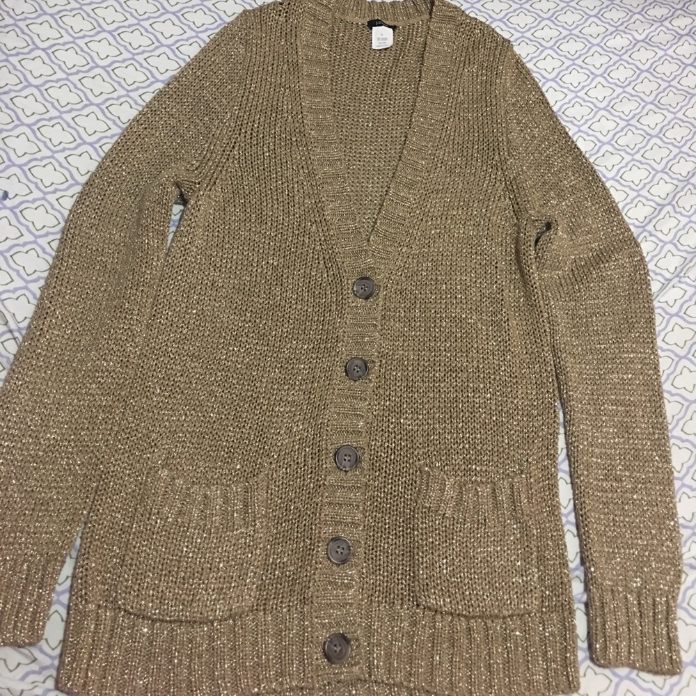 J.crew gold sweater .
