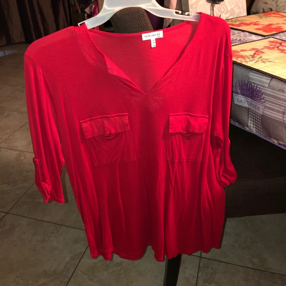 Red blouse