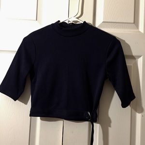 Women's crop top with zipper back