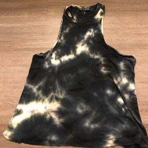 black acid wash tank top