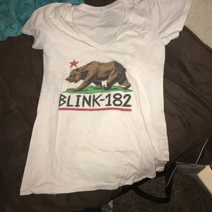 Blink 182 women's v neck tee