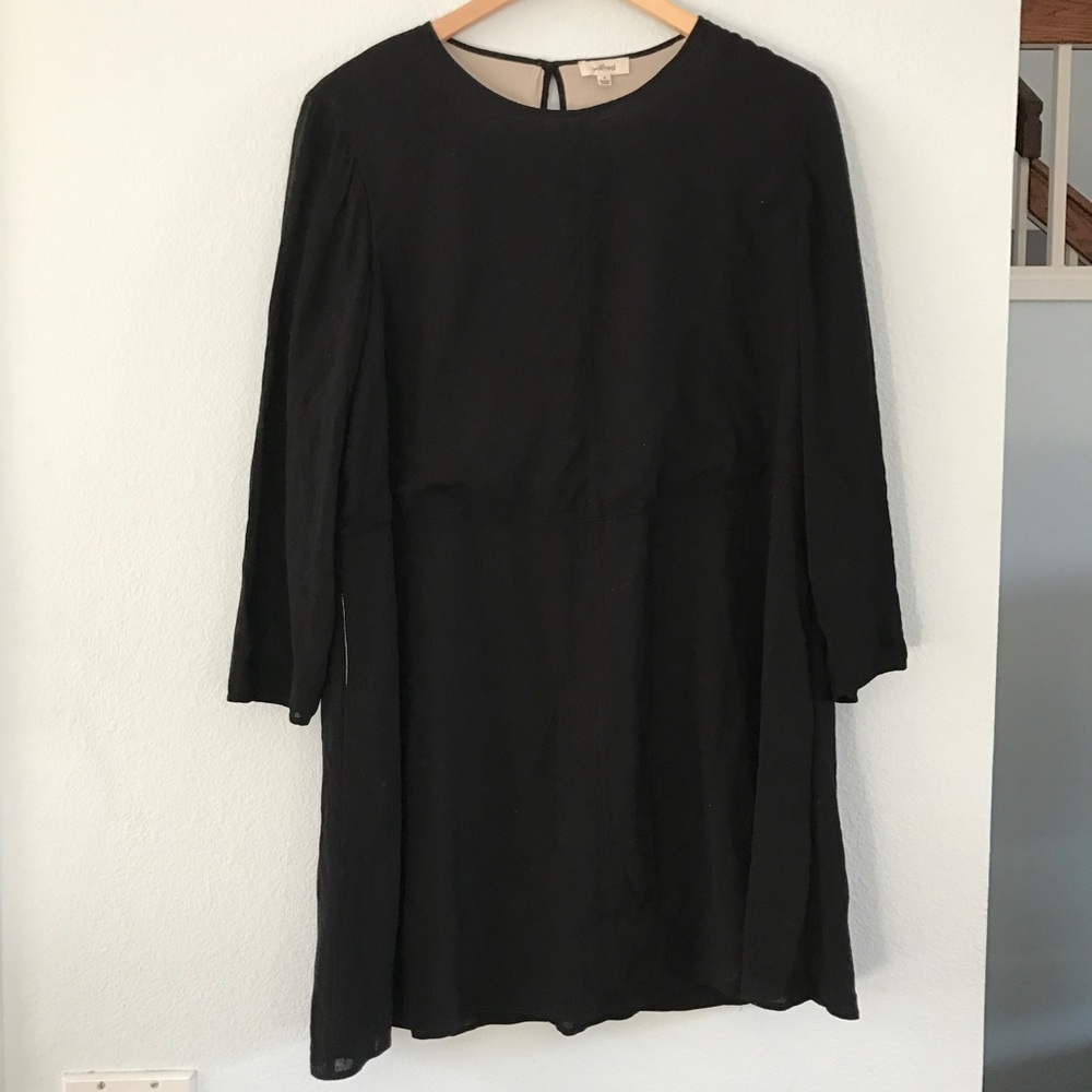 Wilfred • Myosotis Black Babydoll Shift Dress - Picture 2 of 8