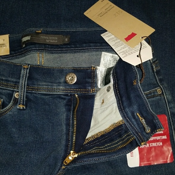 🎈HP🎈 NWT! LEVI'S 512 BOOTCUT JEANS 6L/28 - Picture 4 of 4