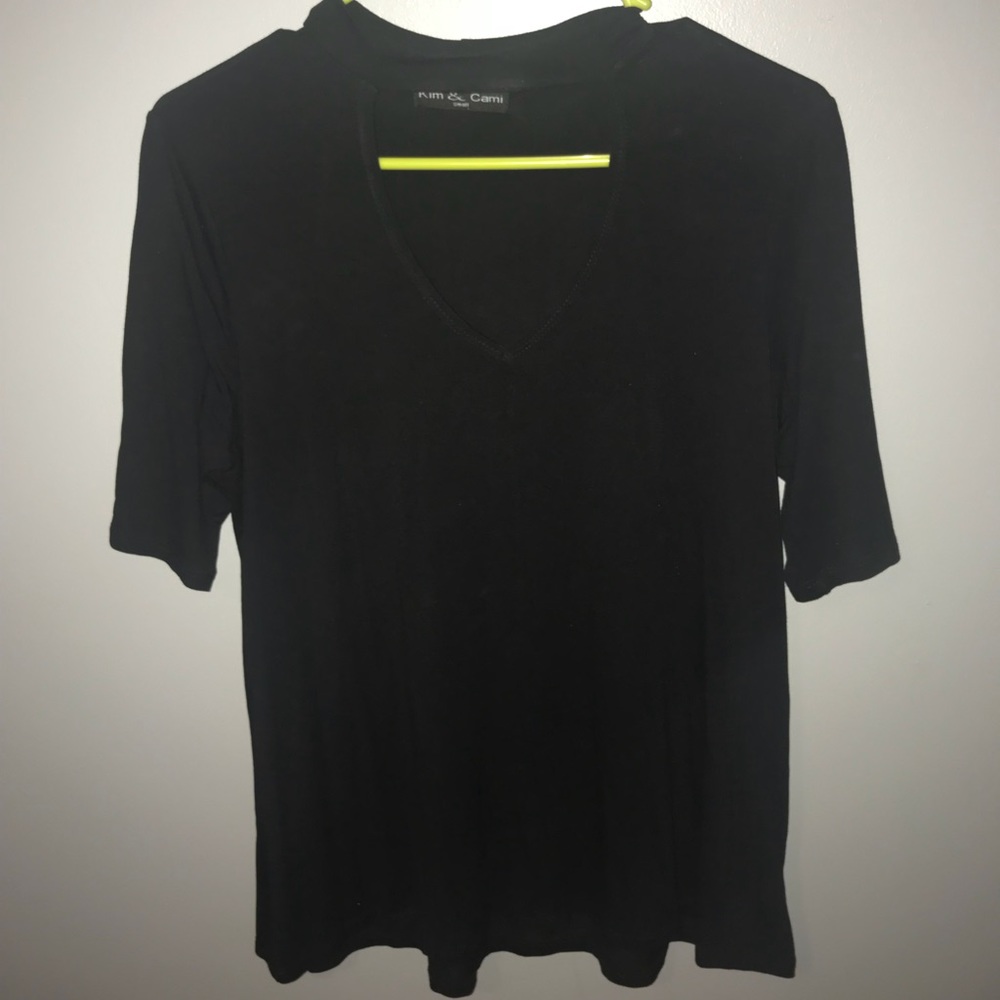 Black top- triangle neck cut out