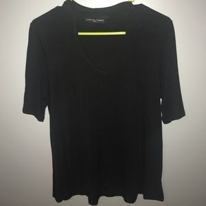 Black top- triangle neck cut out