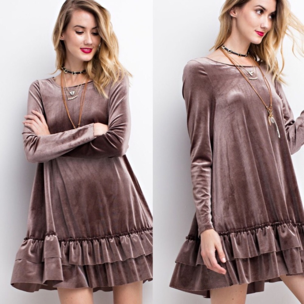 Thanksgiving M L Velvet Mushroom Dress PRICE DROP
