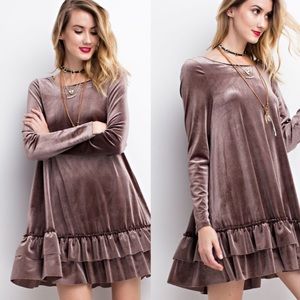 Thanksgiving M L Velvet Mushroom Dress PRICE DROP